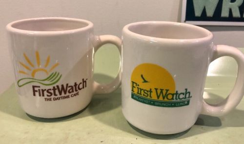 Two First Watch Logo Mugs, Different Styles
