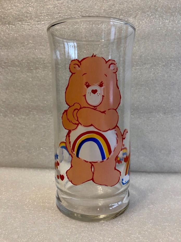 Vintage 1983 Pizza Hut Glass Cheer bear Care Bears 