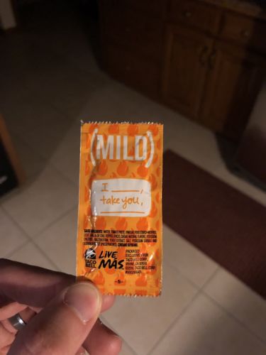 Empty Taco Bell Hot Sauce Packet - Sealed