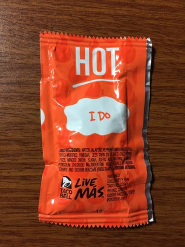 Rare Taco Bell hot sauce packet - Extra Wide