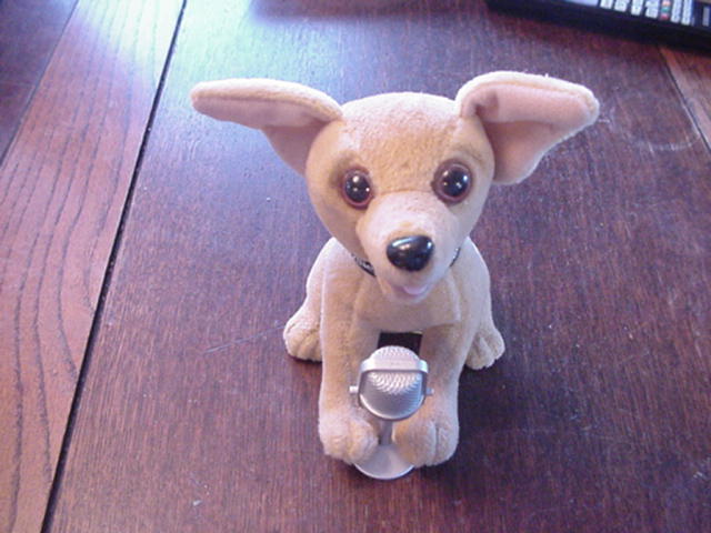 Taco Bell Chihuahua W/ Microphone Tune Chances are Collectible Vintage