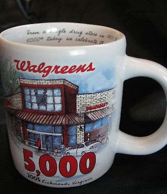 Walgreens 5000th Store Coffee Mug Commemoration 2005 Grand Opening Richmond VA