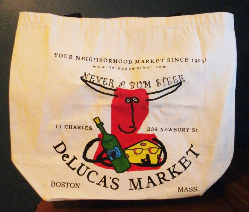 Boston Deluca's Neighborhood Market Canvas Tote Bag 2006
