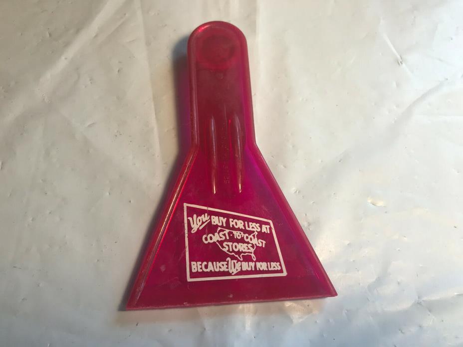 Vintage Advertising Window Ice Scraper ~ Coast to Coast Stores