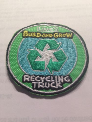 Lowe's Build and Grow RECYCLING TRUCK Iron-On Patch NEW
