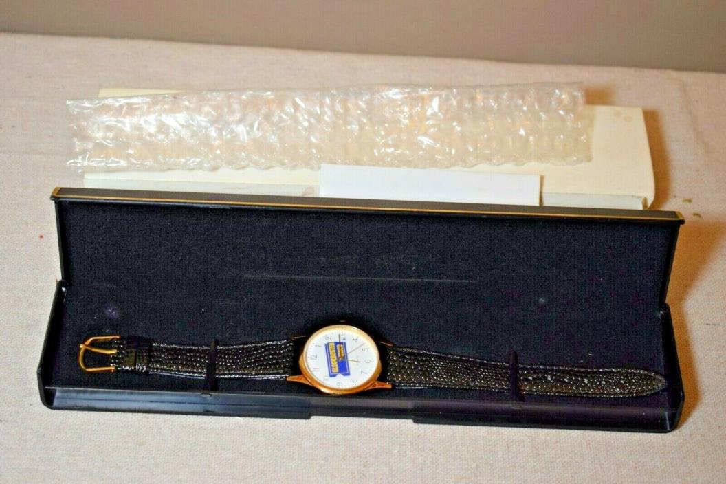 Vintage Blockbuster video Watch Leather Band Strap Needs Battery