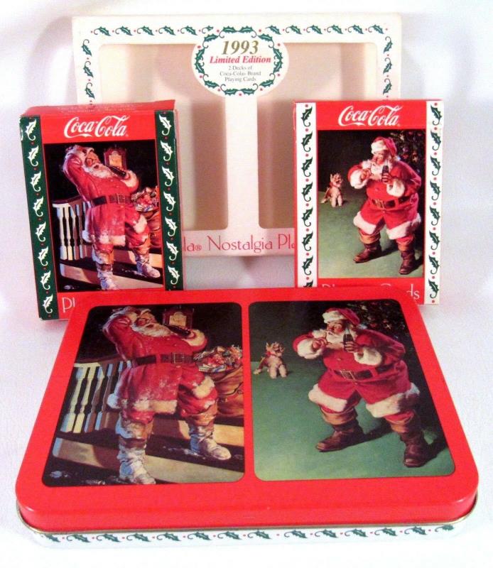 Coca-Cola Nostalgia Playing Cards in Collectible Tin 1993