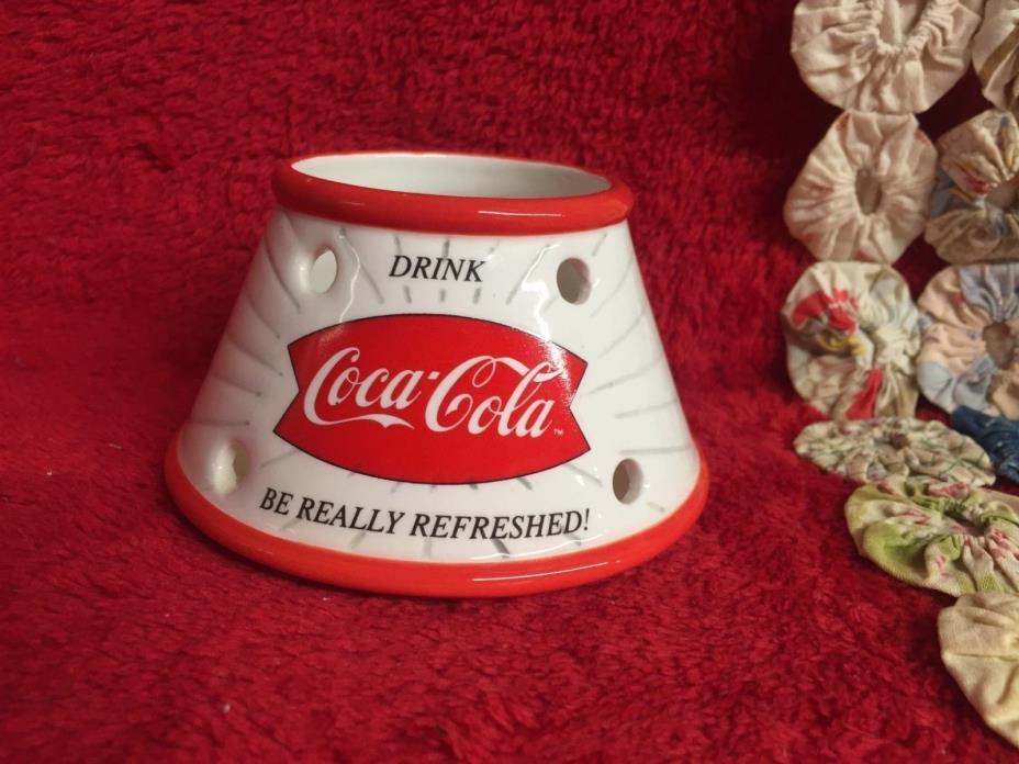 Vintage Style Coca Cola Ceramic Candle Shade Small Canning Jar Decorative