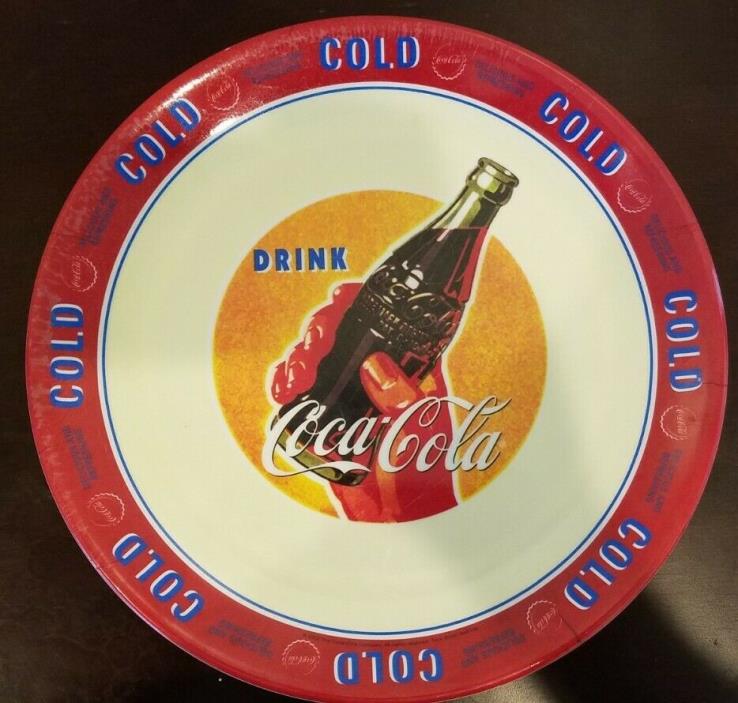 Vintage ~Coca-Cola Collectible ~Plastic Coke Plate ~Drink Cold Coke