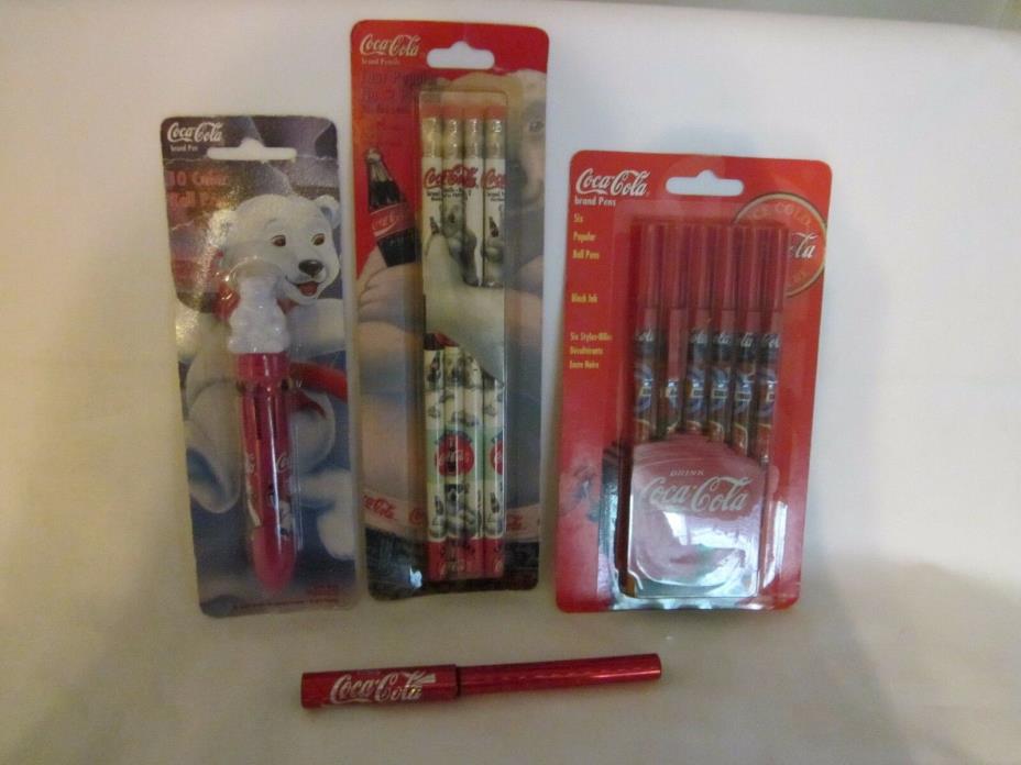 Vintage Collectible Coca Cola Ball Pens and Pencils