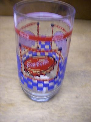 Coca-Cola Glass Bottle Caps and Blue Checkerboard Design