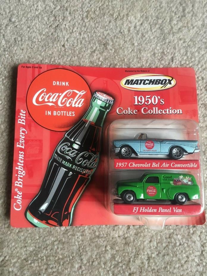 Coca Cola Matchbox 1950's Car Collection Die Cast New in Box