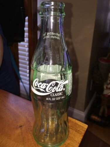 Vintage Coca-Cola Commemorative Glass Bottle 1996 Atlanta Olympics Coke (CN)