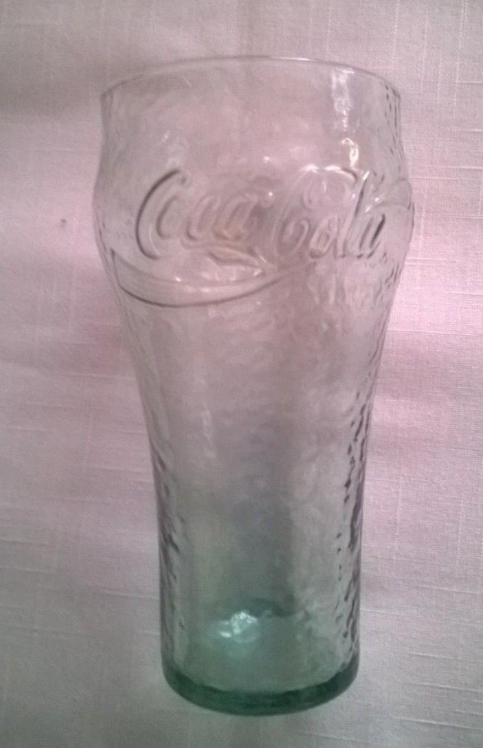 Enjoy Coca Cola Enjoy Coke Glass Green Tint Rippled Surface Collectible