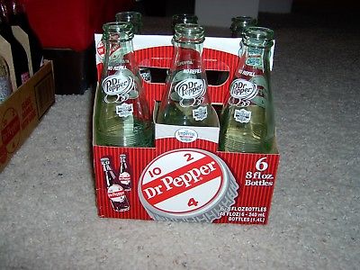 Dr Pepper Real Sugar Bottles 6 Pack 10 2 4 Logo Bottle Cap