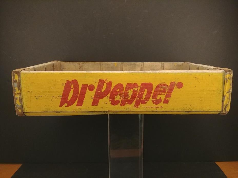 Vintage Dr. Pepper Wooden Wood Pop Soda Case Fremont Bottling Mission Co.