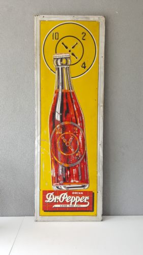 Old Metal Dr Pepper Large SIGN Soda Pop Bottle 54