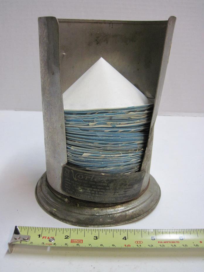 1923 Vortex Dixie Cup Ice Cream Sundae Counter Top Dispenser Soda Fountain decor