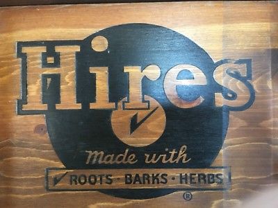 Vintage WOOD HIRES Root Beer Tray Roots~Barks~Herbs 18