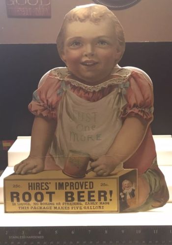 Super Rare Mechanical Slider Hires Root Beer Stand Up Advertising