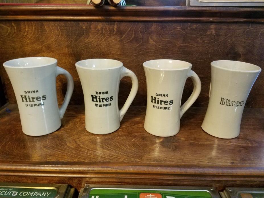 Antique Hires Root Beer Mugs Stoneware Mugs Set of 4