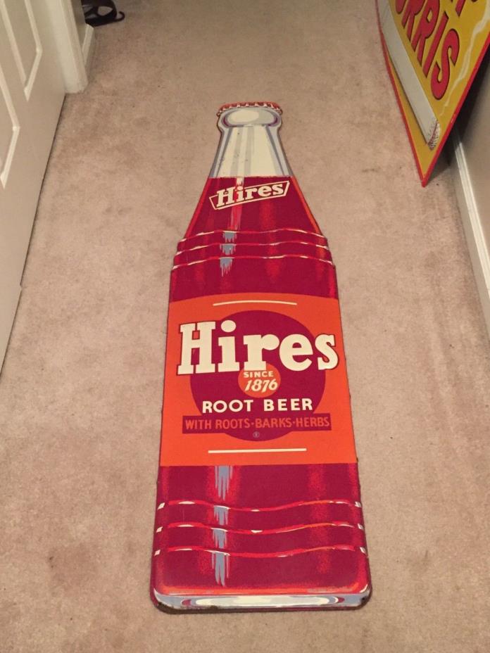 Original 57” Hires Rootbeer Bottle Sign