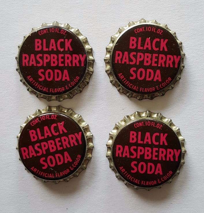 Vintage Black Raspberry Soda cork lined soda bottle cap Langdon Co Bemidji MN