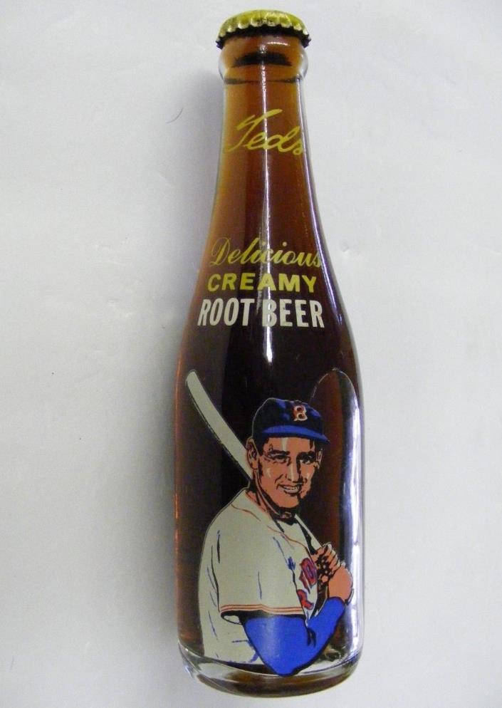 Ted Williams Moxie Cola Bottle Root Beer Boston Red Sox Vintage Unopened One