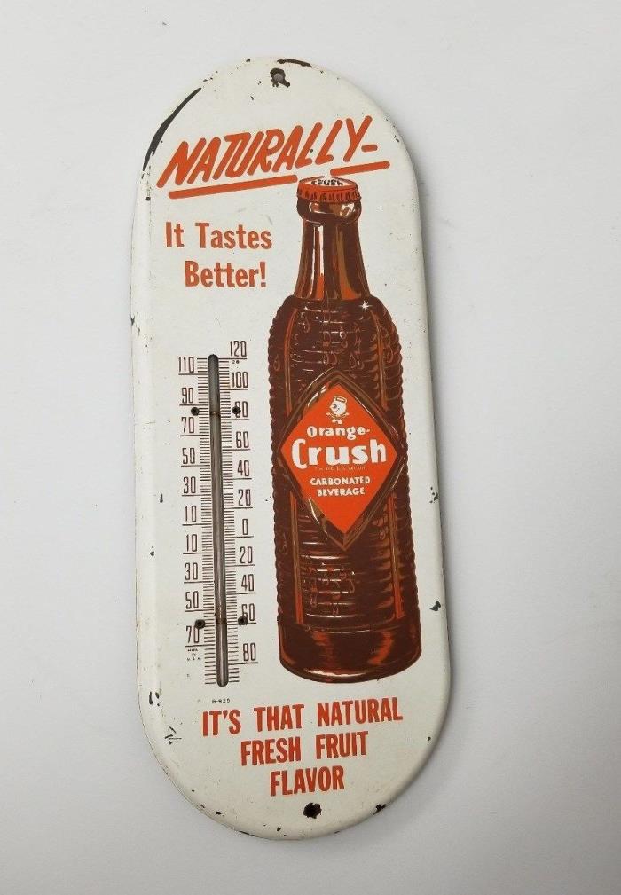Vintage Orange Crush Thermometer Soda Cola