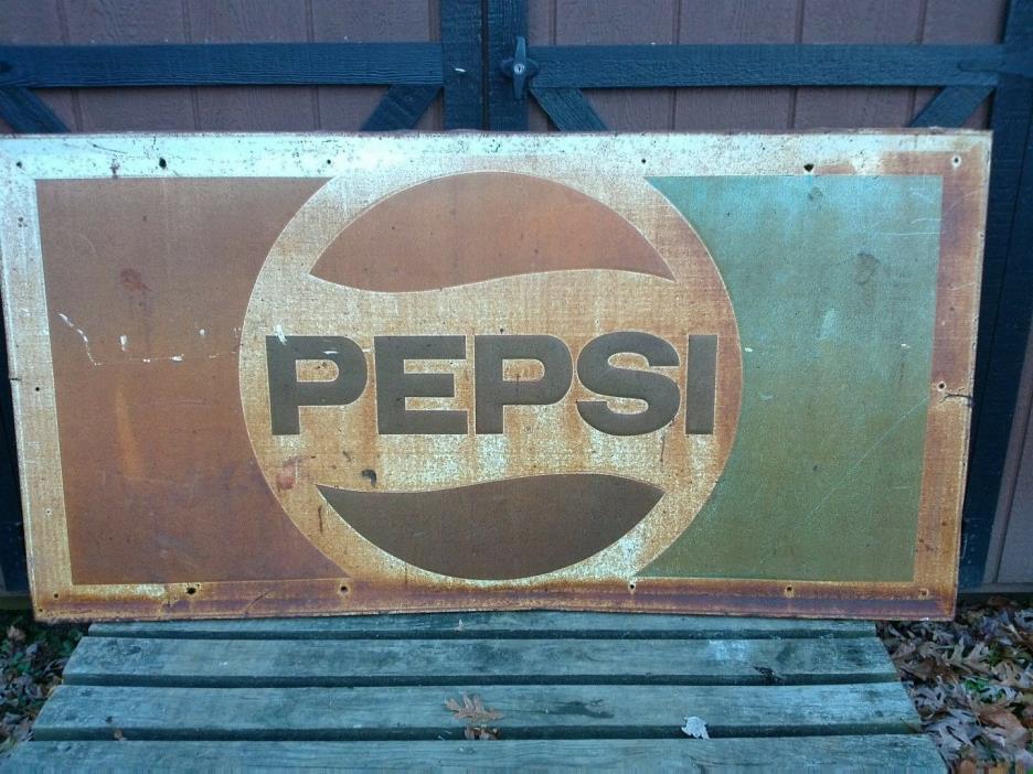 Vintage 1950's Outdoor Pepsi Sign **Original Survivor ** 36