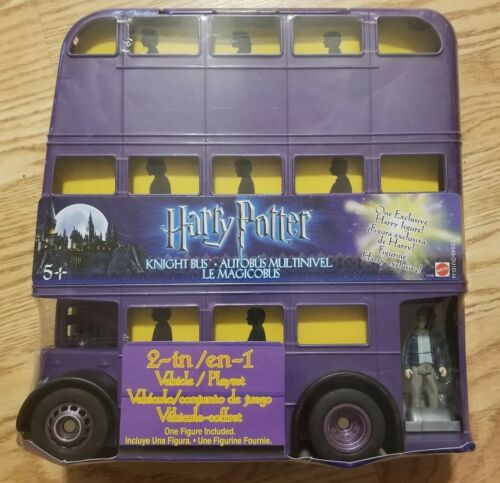 Vintage 2003 Harry Potter Knight Bus Carry Case with Harry Figure Mattel NIP!