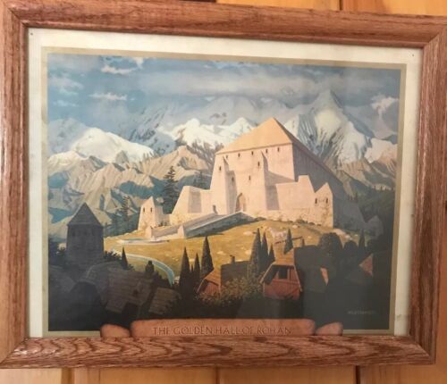 HILDEBRANDT The Golden Hall of Rohan  picture & frame, 12x14 see picture