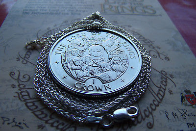2003 LORD OF THE RINGS ONE CROWN COIN Pendant on a 30