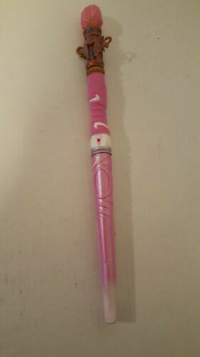 Magiquest wand Pink & White Glitter Sparkle Light Up Gem Topper