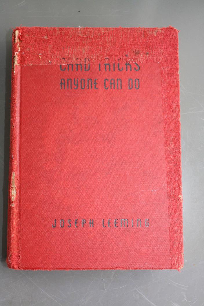 1943 Card Tricks Anyone Can Do Joseph Leeming Hardcover Book