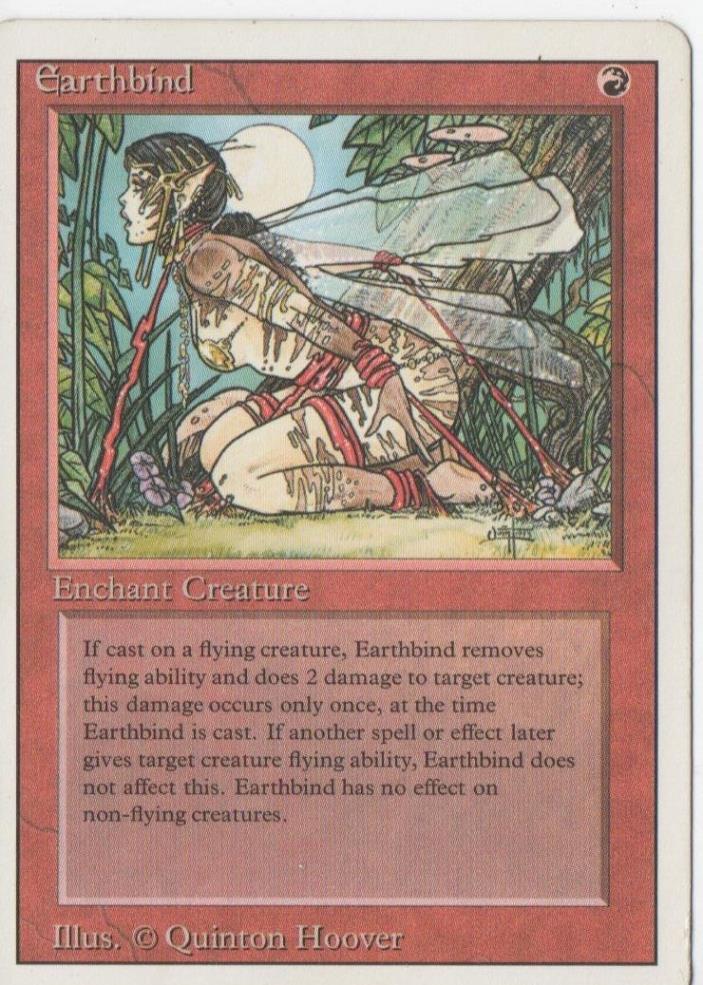 Earthbind - Magic the Gathering - Quinton Hoover - Revised Edition  Light Played