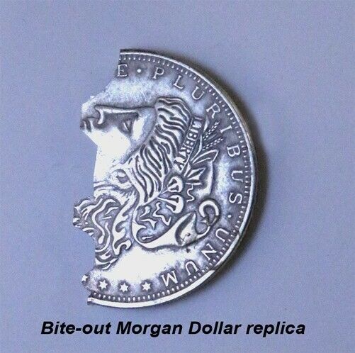 Bite Out Morgan Dollar - Replica - Magic Tricks