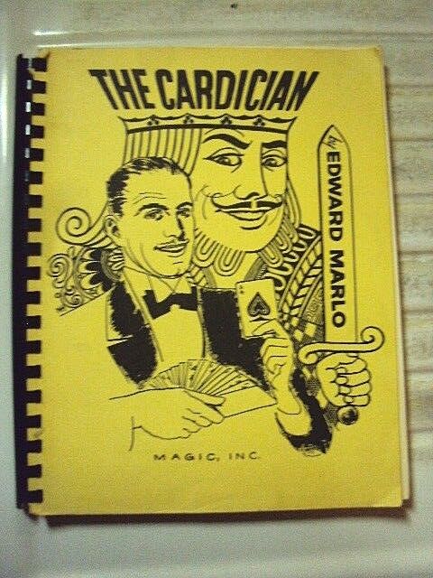 vintage card tricks the cardician 1987 edward marlo 199 pages card magic cards