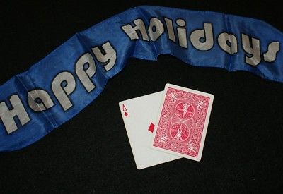 Happy Holidays silk banner -- 20 x 3.5 inch-- beat the rush for next year   TMGS