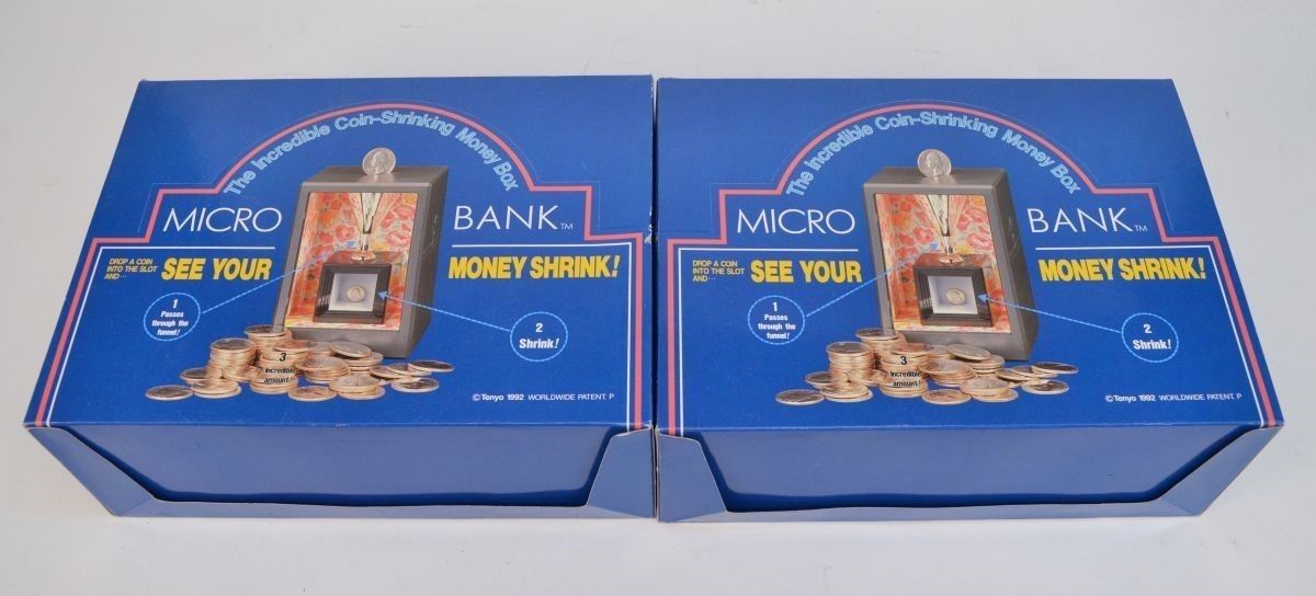 Cases of (22) Tenyo Magic Bank Coin Optical Illusion Boxes Shrink Magic Piggy