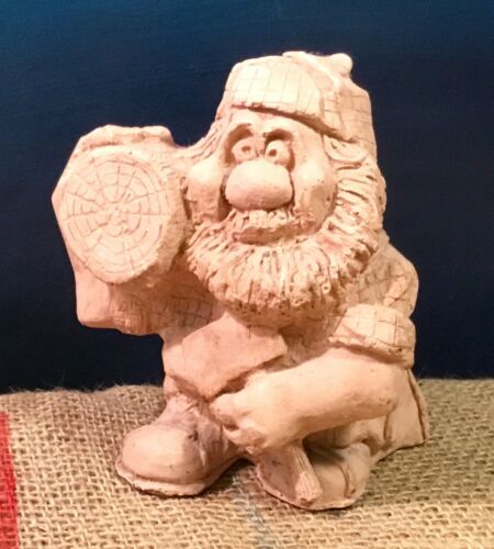 CLAY POTTERY TROLL LUMBERJACK CAVEMAN Figure SWEDISH?