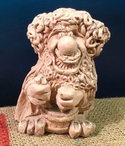 CLAY POTTERY TROLL  WIZARD Figure SWEDISH Collectible