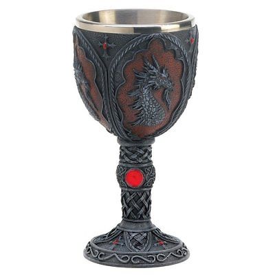 GREAT GIFT Royal Red Dragon Chalice Goblet Wicca Pagan