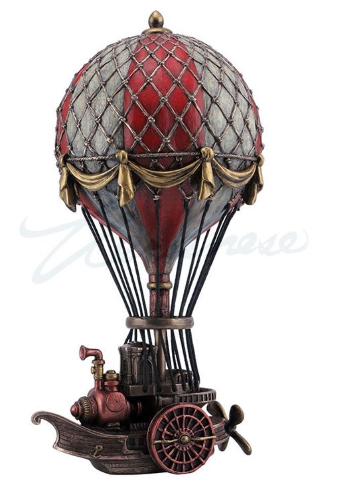 Steampunk Hot Air Balloon Sculpture Statue Figurine