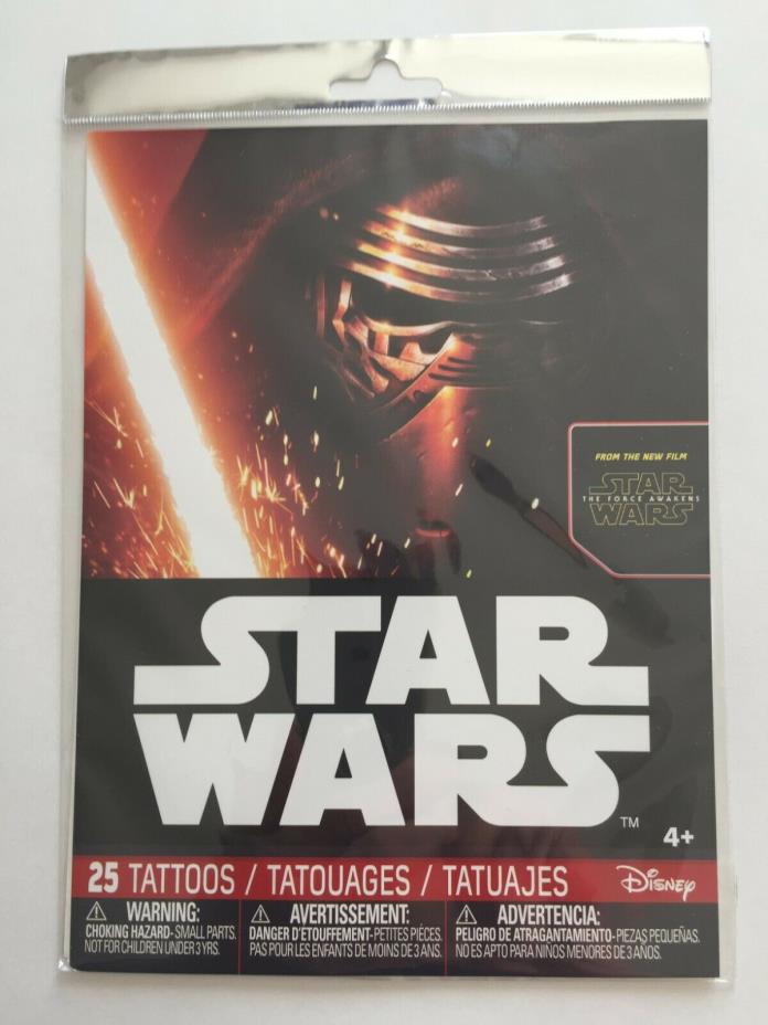 Star Wars - The Force Awakens-125 temporary tattoos (5 packages of 25)