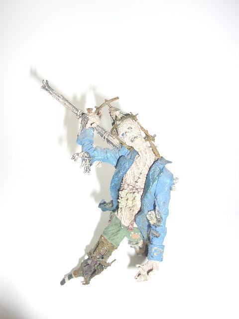 SKELETON PEG LEG SCARY FIGURINE