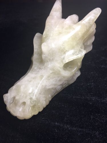 5.5” CITRINE Agate Crystal Carved Dragon Skull. SUPER SALE! NOW JUST $121.00