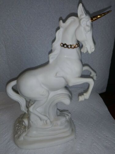 1985 Porcelain White Unicorn The Messenger Of Love By David Cornell