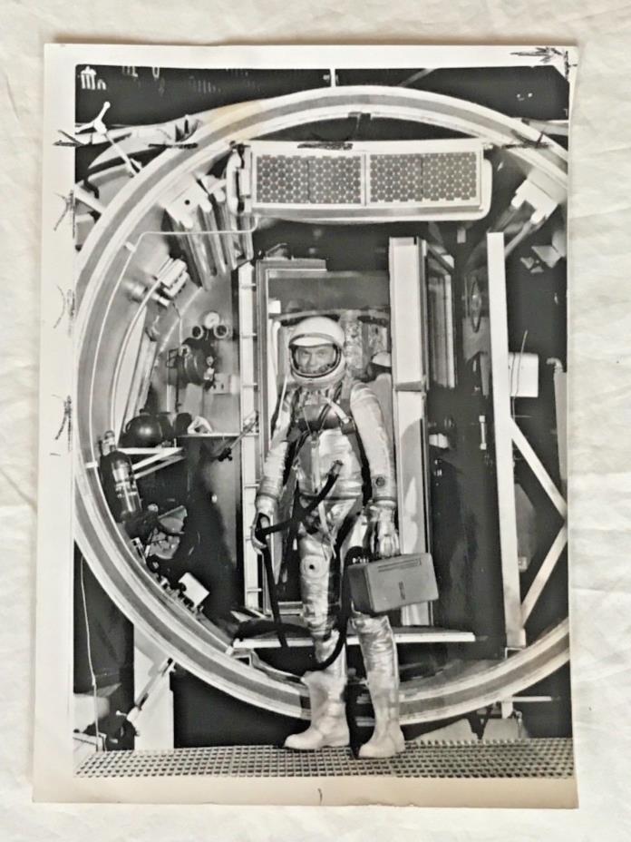 Wire, NY Mirror, of John H. Glenn at Entrance to Mercury Test Facility, in 1961