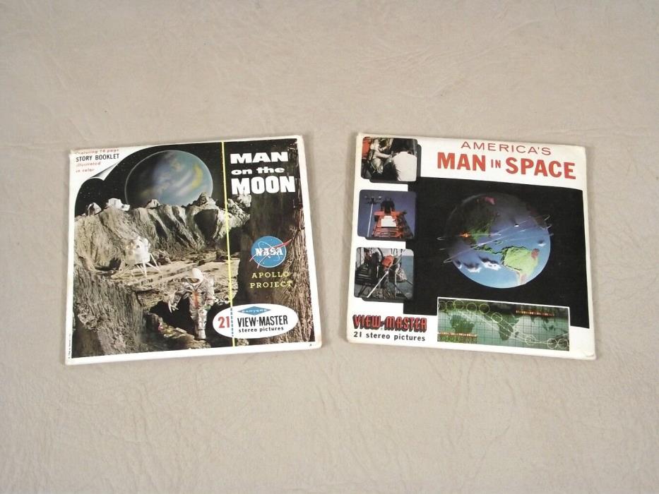 Viewmaster Sets Man in Space Mercury and Apollo Project Man on the Moon